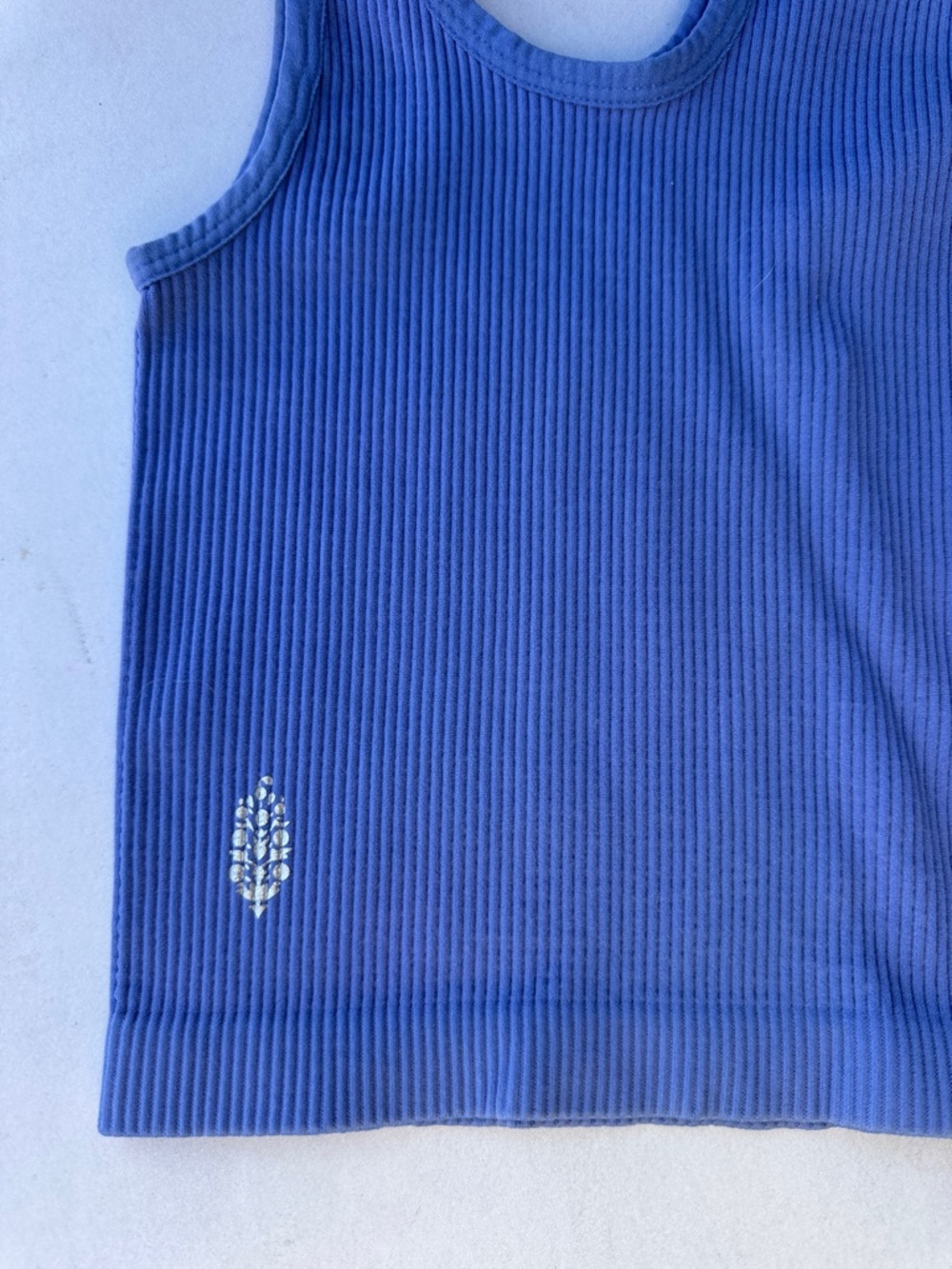 FP Movement by Free People Ribbed One-Shoulder Tank Top - Blue - Picture 2 of 4
